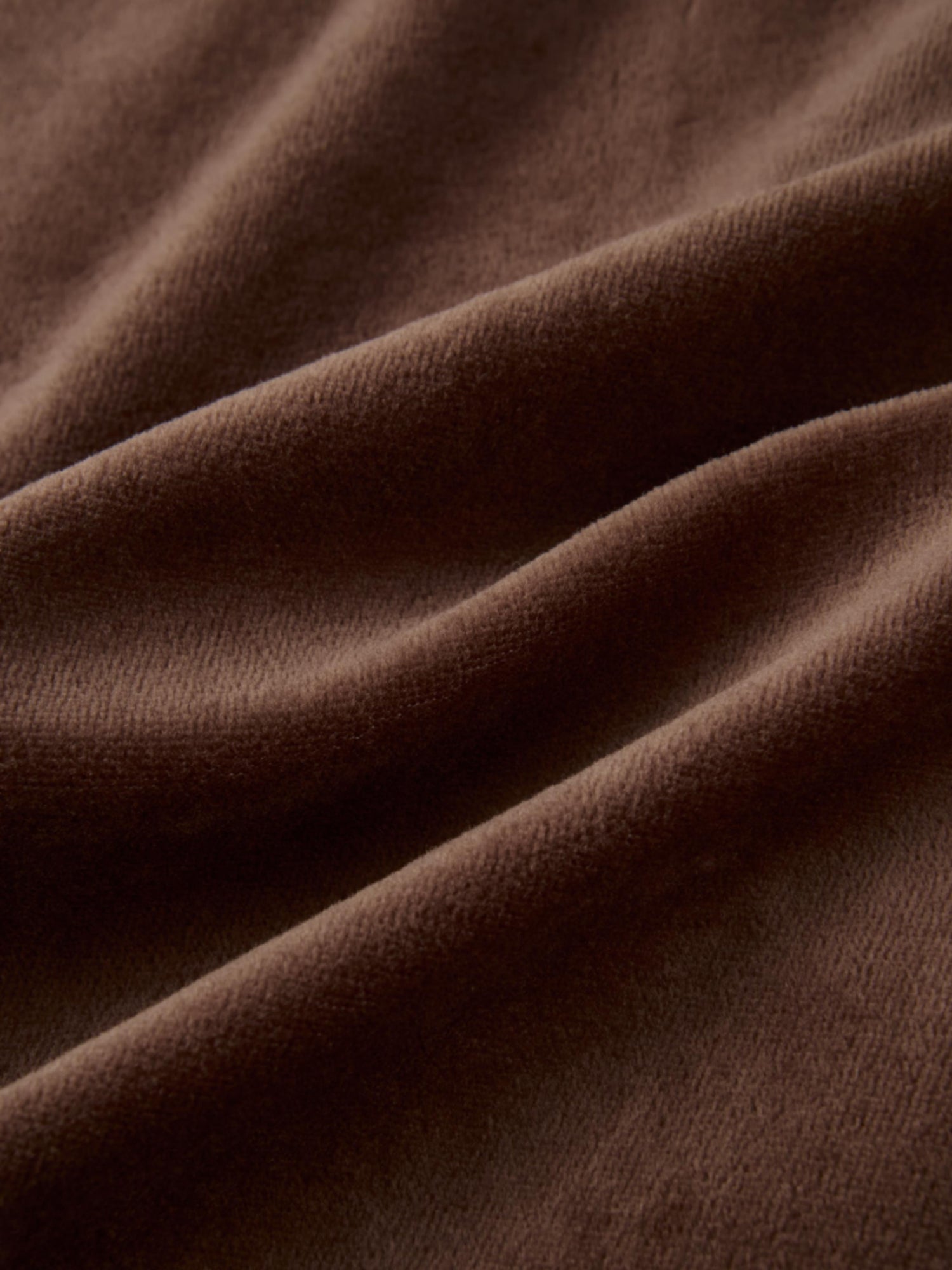 Velour Full Zip Hoodie - Brown