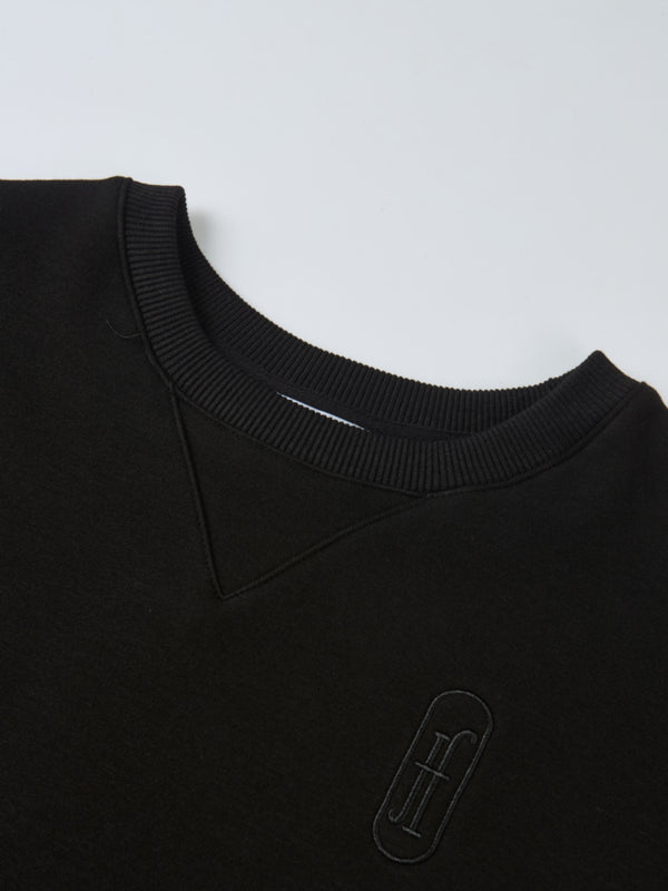 Embroidered Logo Sweatshirt - Black