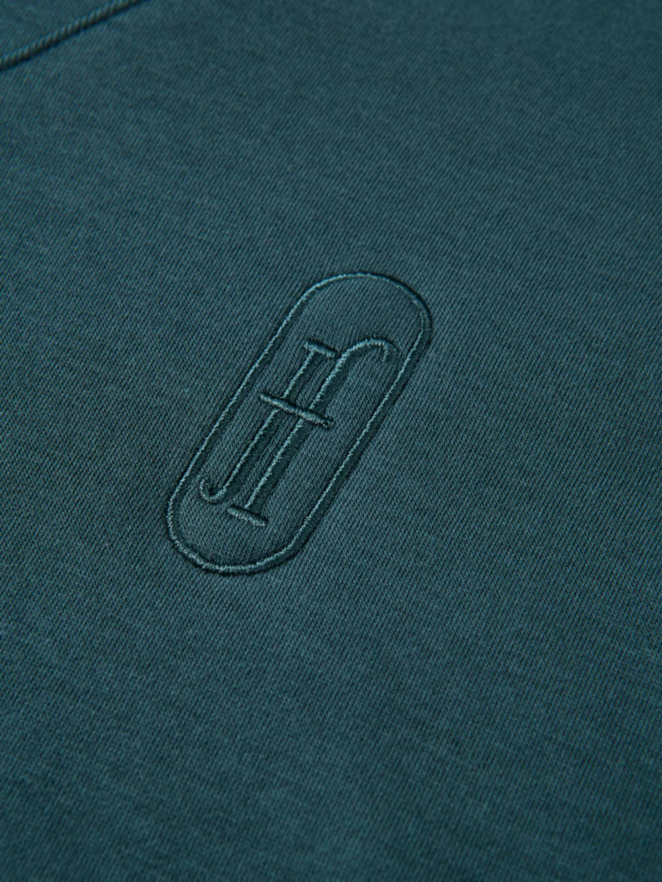 Embroidered Logo Sweatshirt - Teal