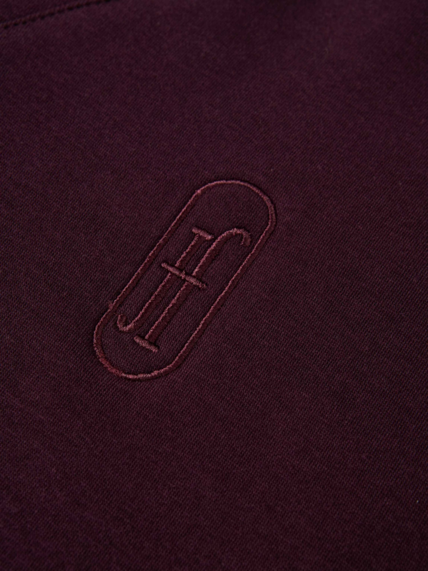 Embroidered Logo Sweatshirt - Deep Burgundy