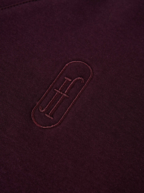 Embroidered Logo Sweatshirt - Deep Burgundy