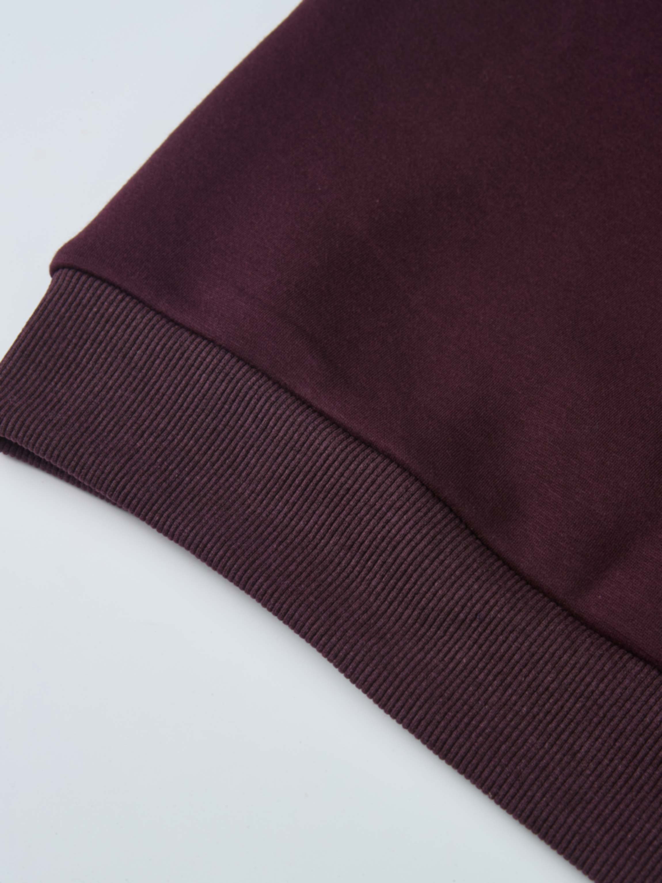 Embroidered Logo Sweatshirt - Deep Burgundy