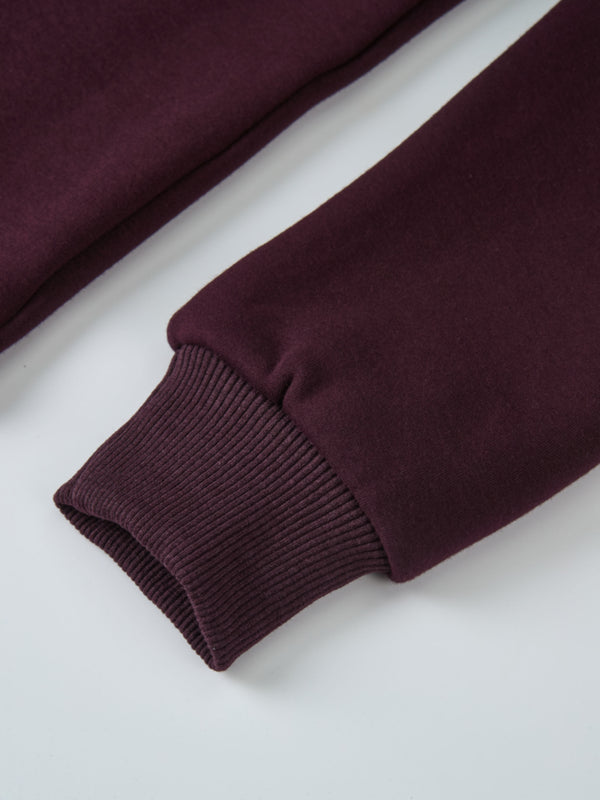 Embroidered Logo Sweatshirt - Deep Burgundy
