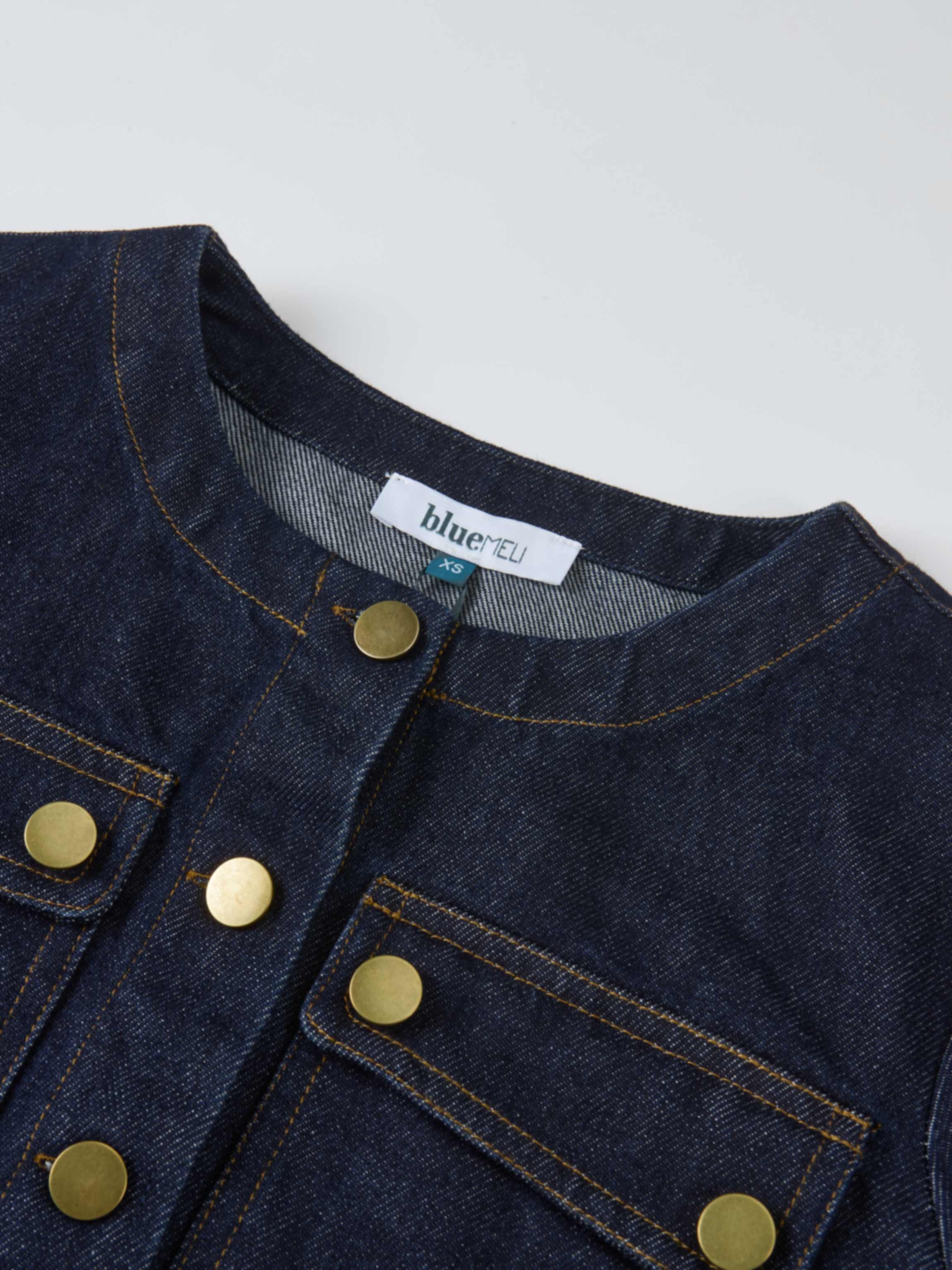 Crop Denim Jacket - Blue