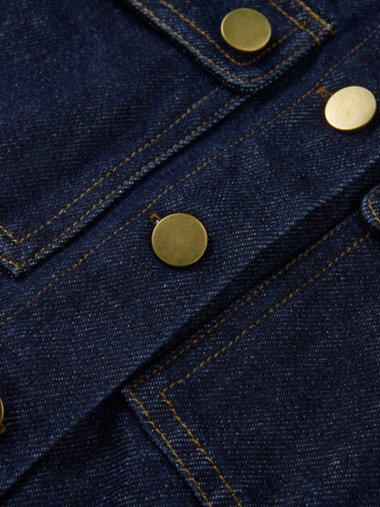 Crop Denim Jacket - Blue