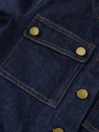 Crop Denim Jacket - Blue