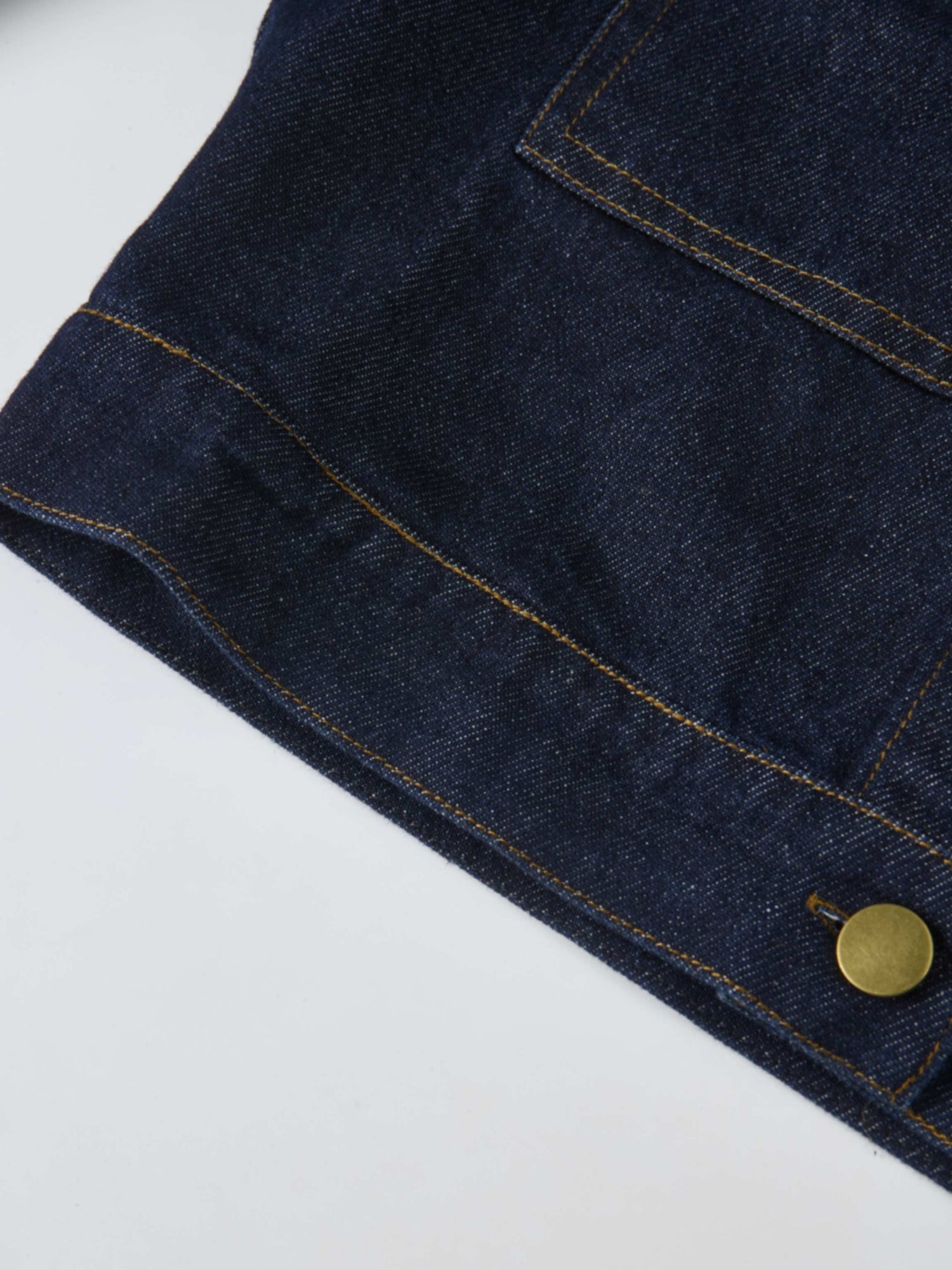 Crop Denim Jacket - Blue