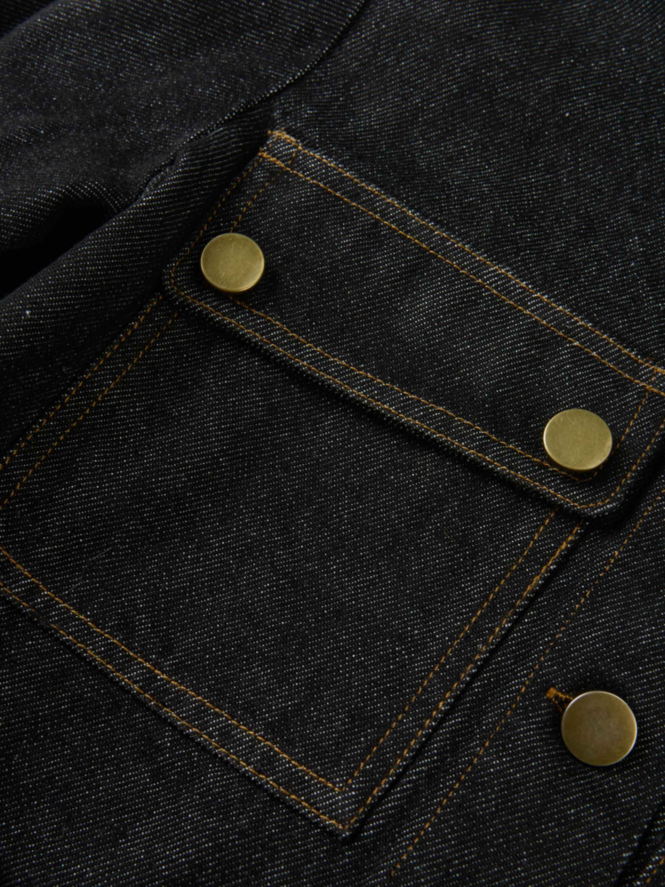 Crop Denim Jacket - Black