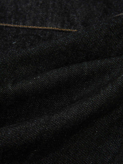 Crop Denim Jacket - Black