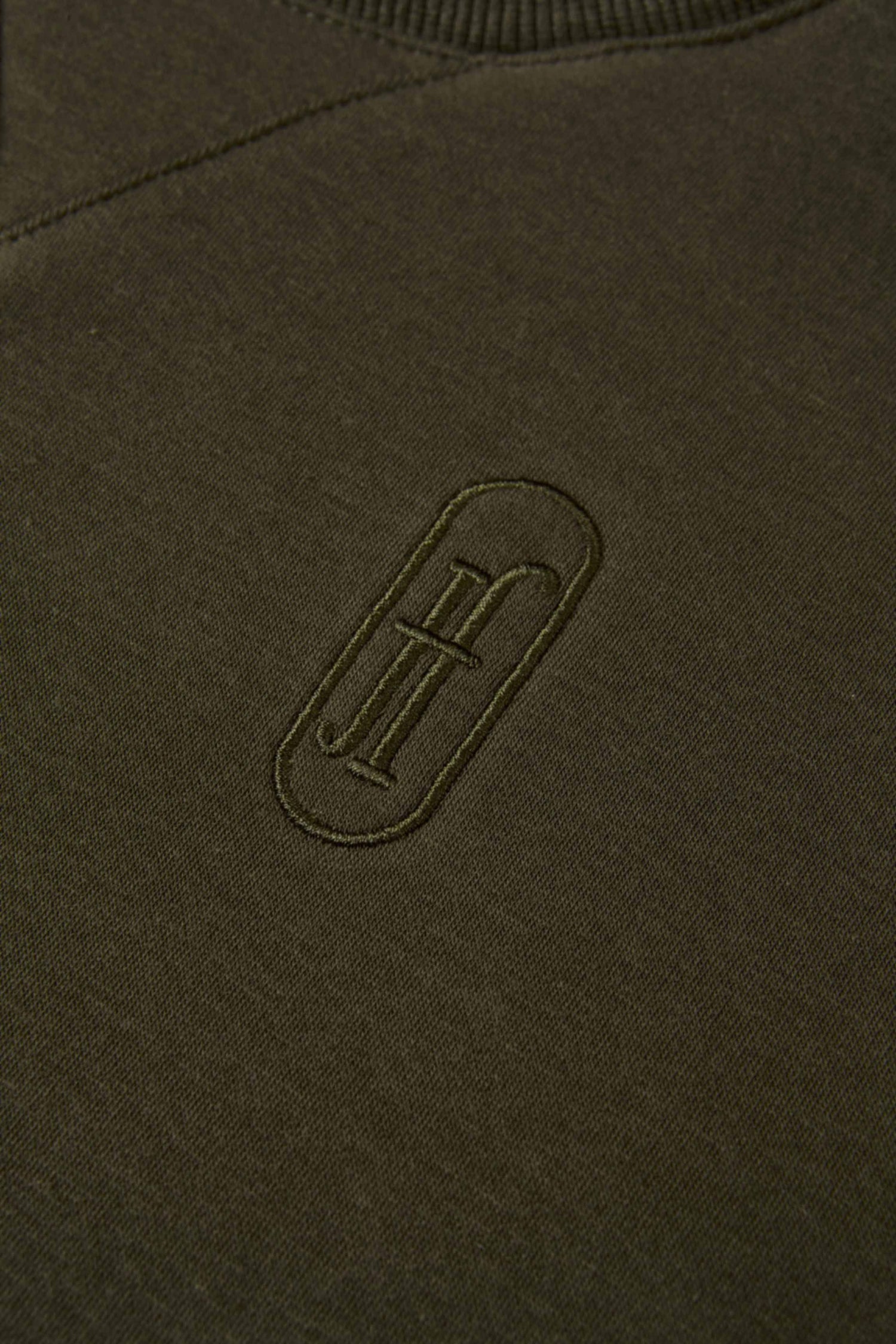 Embroidered Logo Sweatshirt - Olive