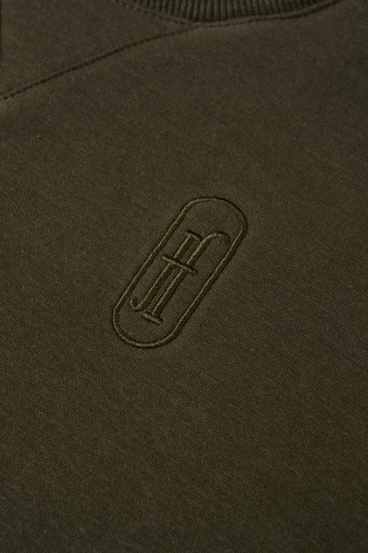 Embroidered Logo Sweatshirt - Olive