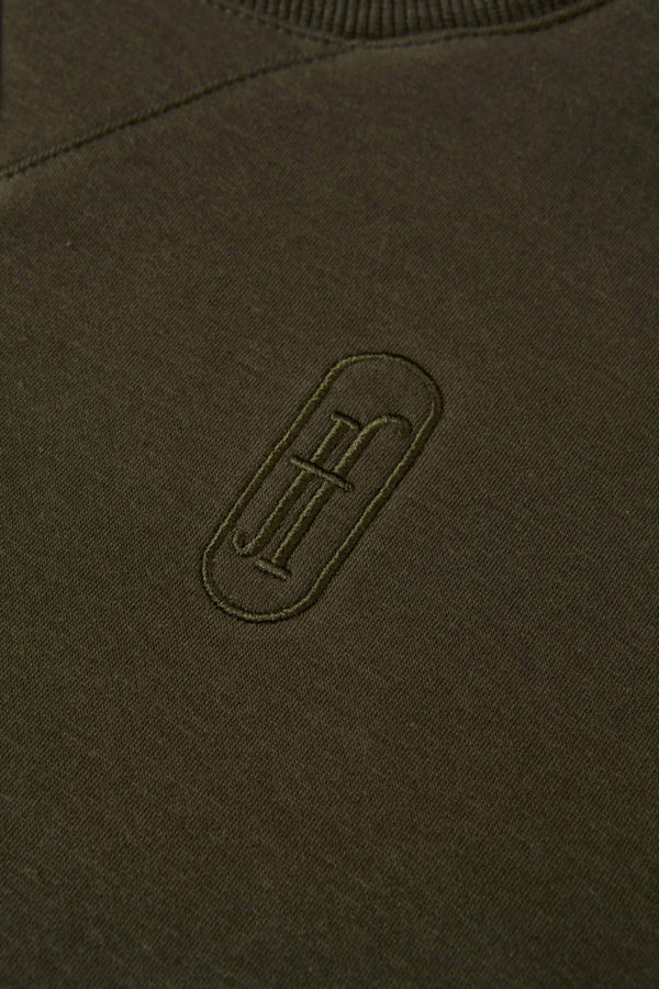 Embroidered Logo Sweatshirt - Olive
