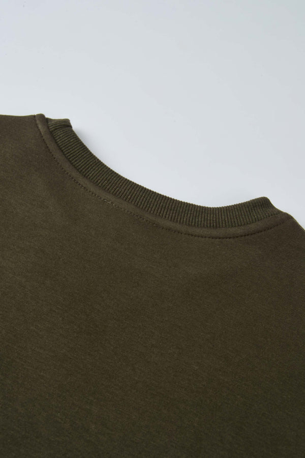 Embroidered Logo Sweatshirt - Olive