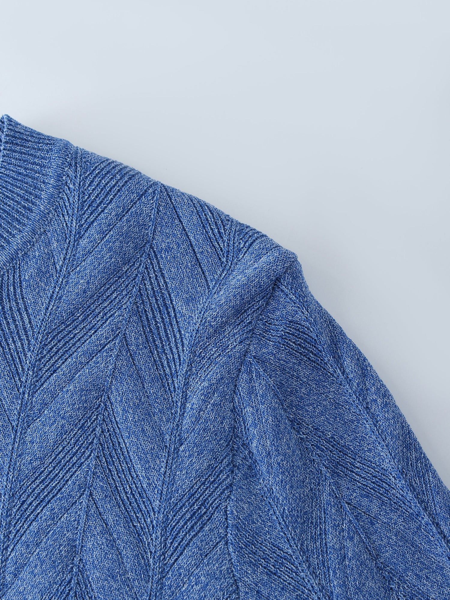 Wave Stripe Sweater-Navy Heathered