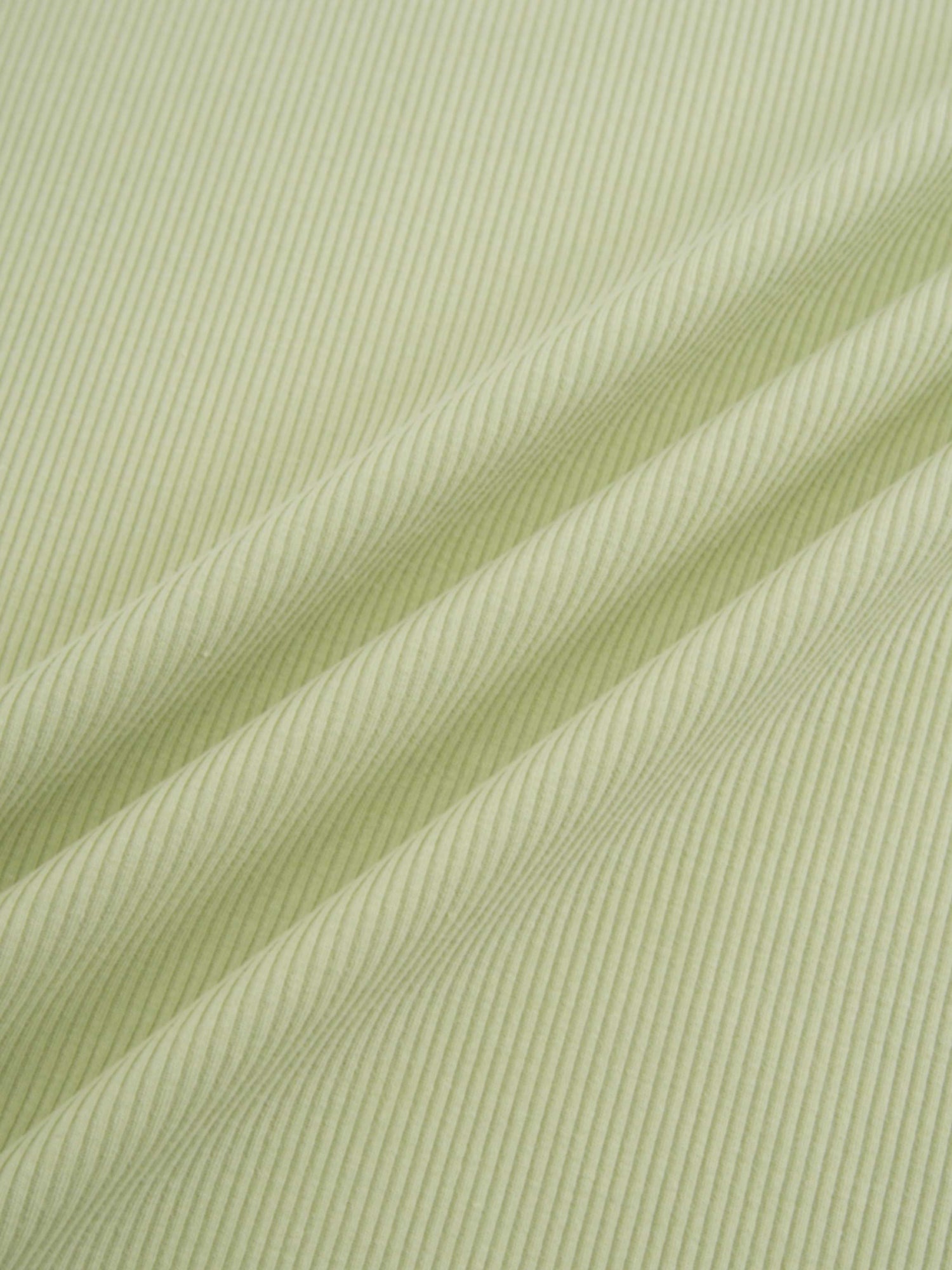 Soft Ribbed High V Tee-Muted Lime