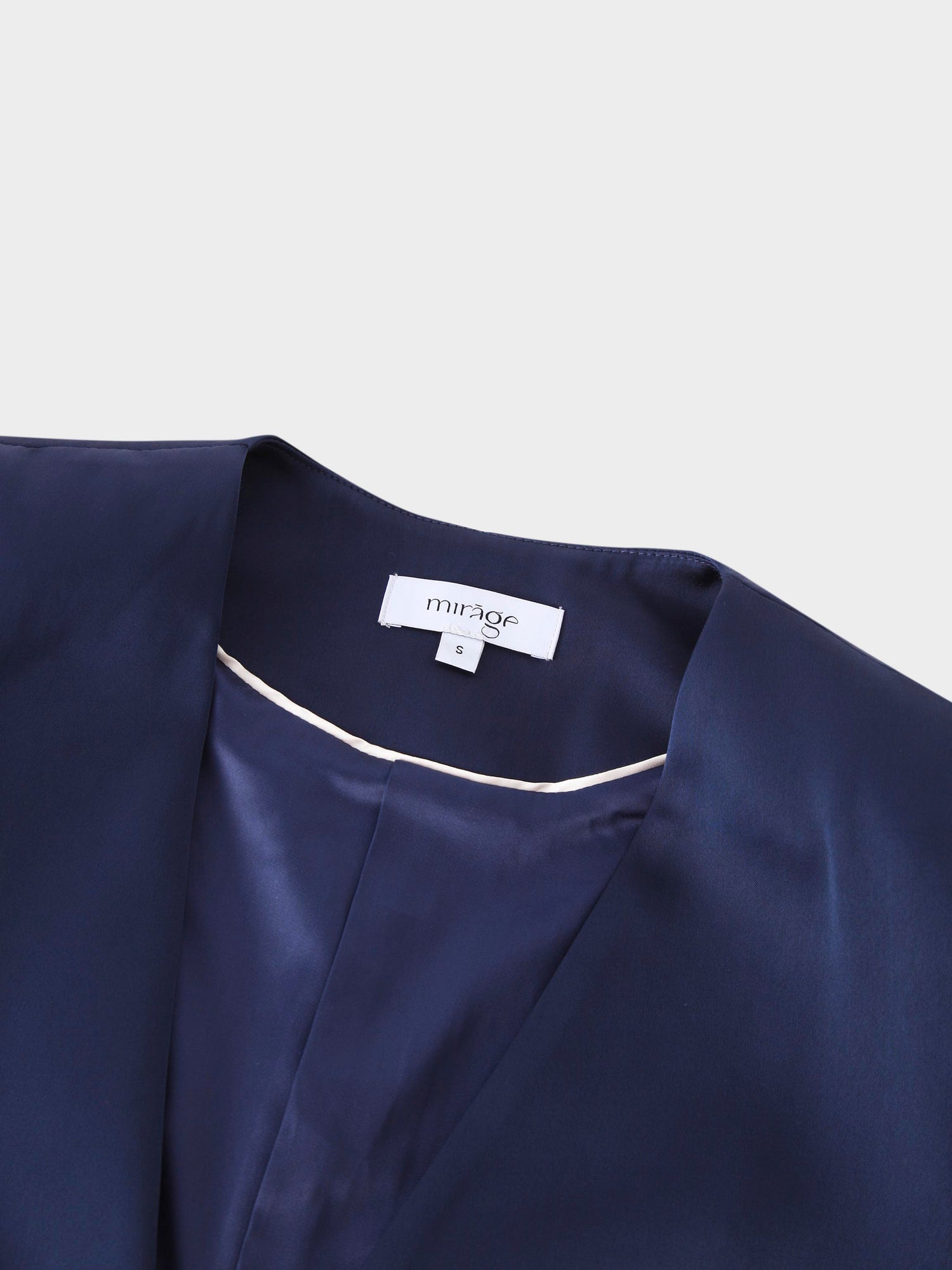 Satin Evening Blazer-Navy