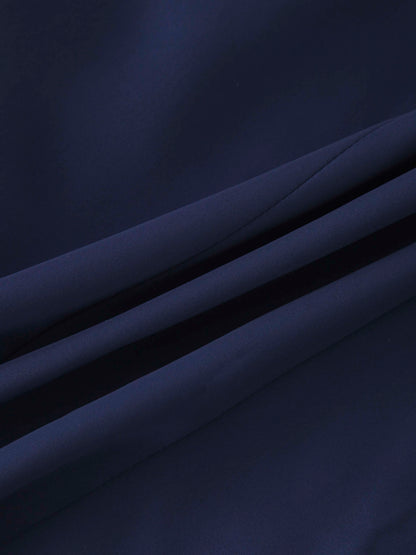 Satin Evening Blazer-Navy