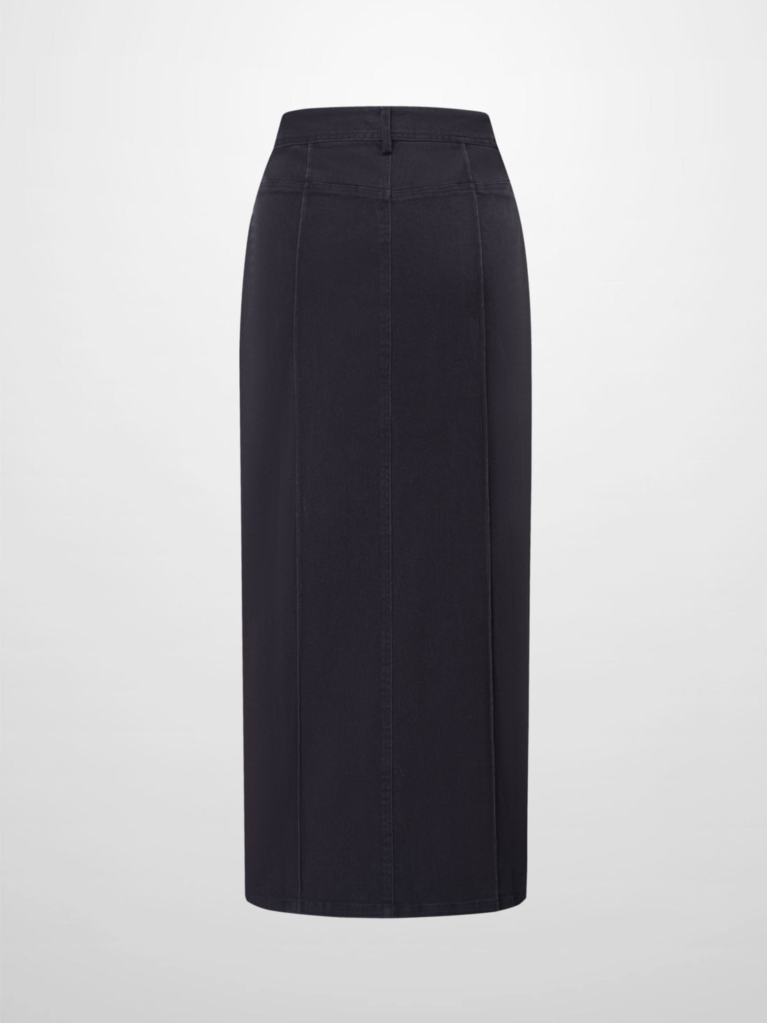 Side Seamed Twill Skirt-Navy