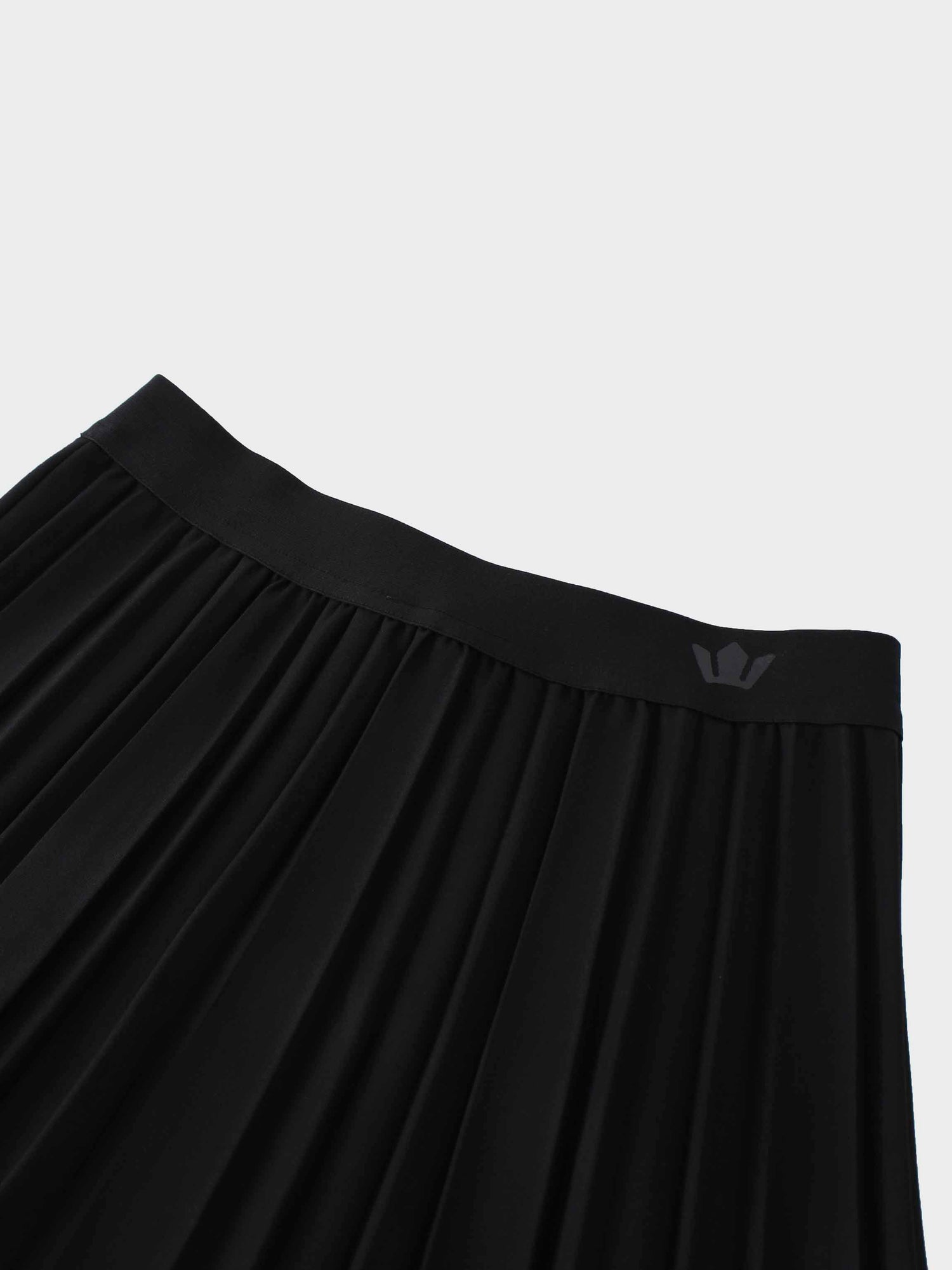 Merino Pleated Skirt-Dark Grey