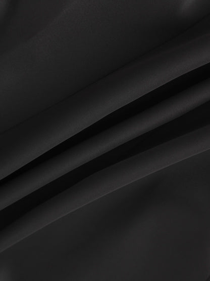 Satin Evening Blazer-Black