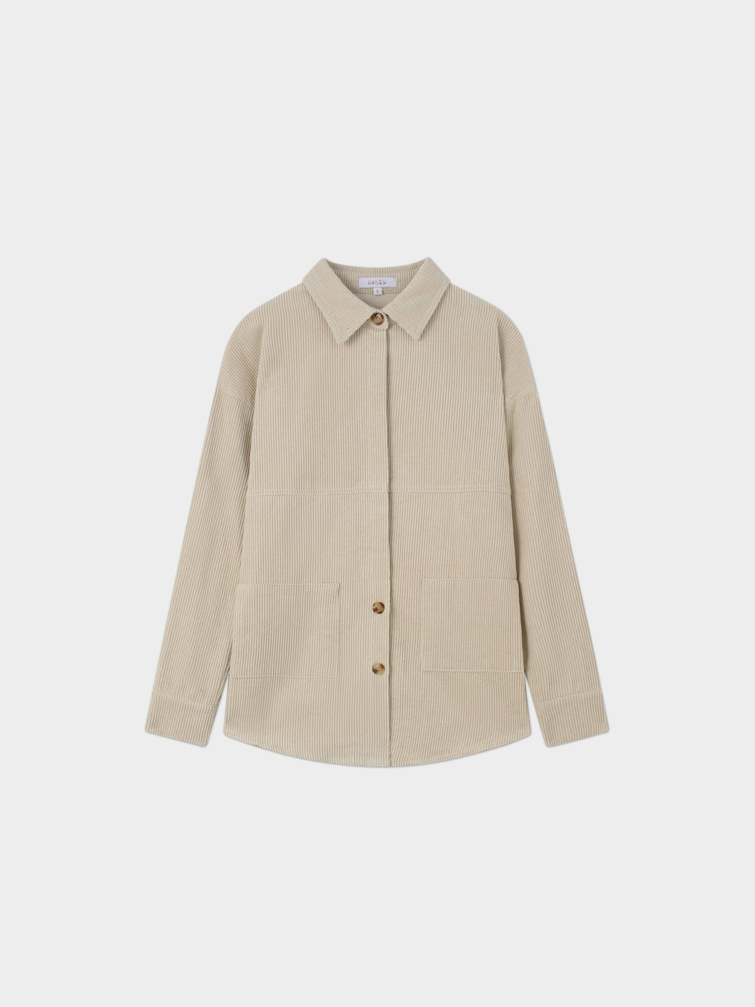 Corduroy Shacket-Ivory