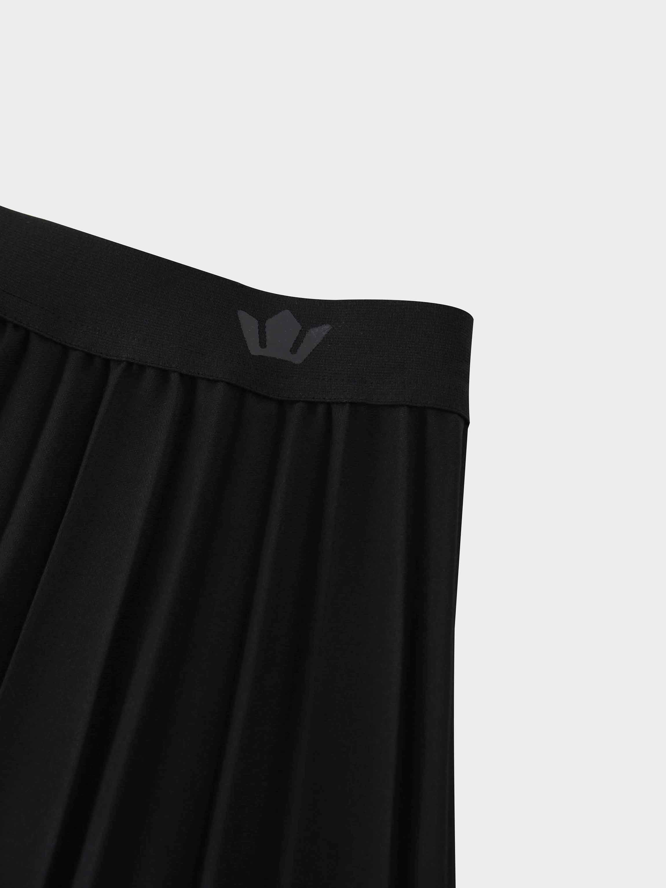 Merino Pleated Skirt-Dark Grey