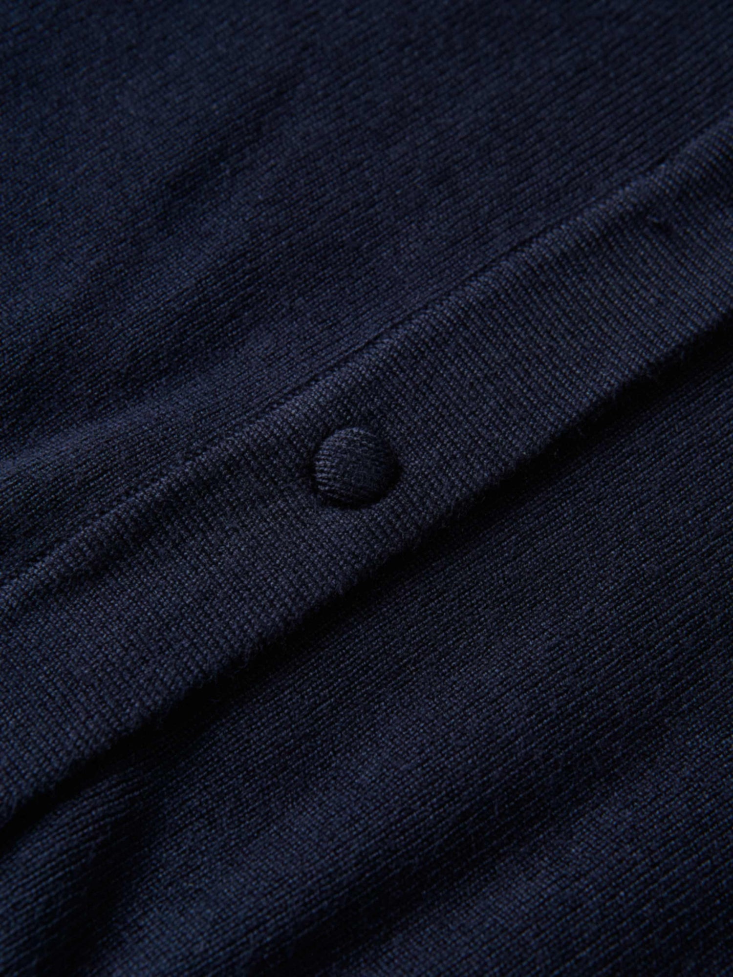 Basic Crew Knit Cardigan 20"- Navy