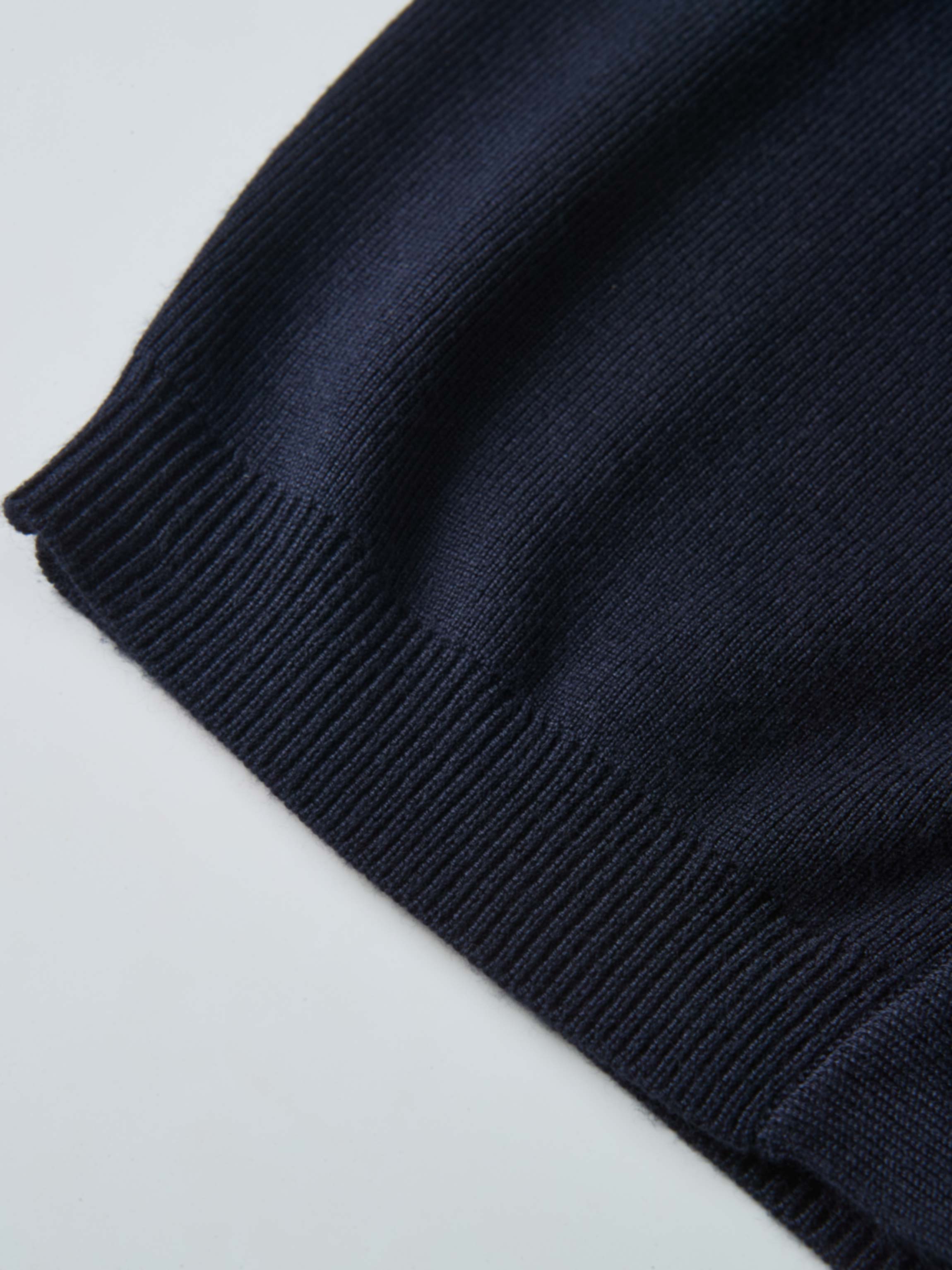 Basic Crew Knit Cardigan 20"- Navy