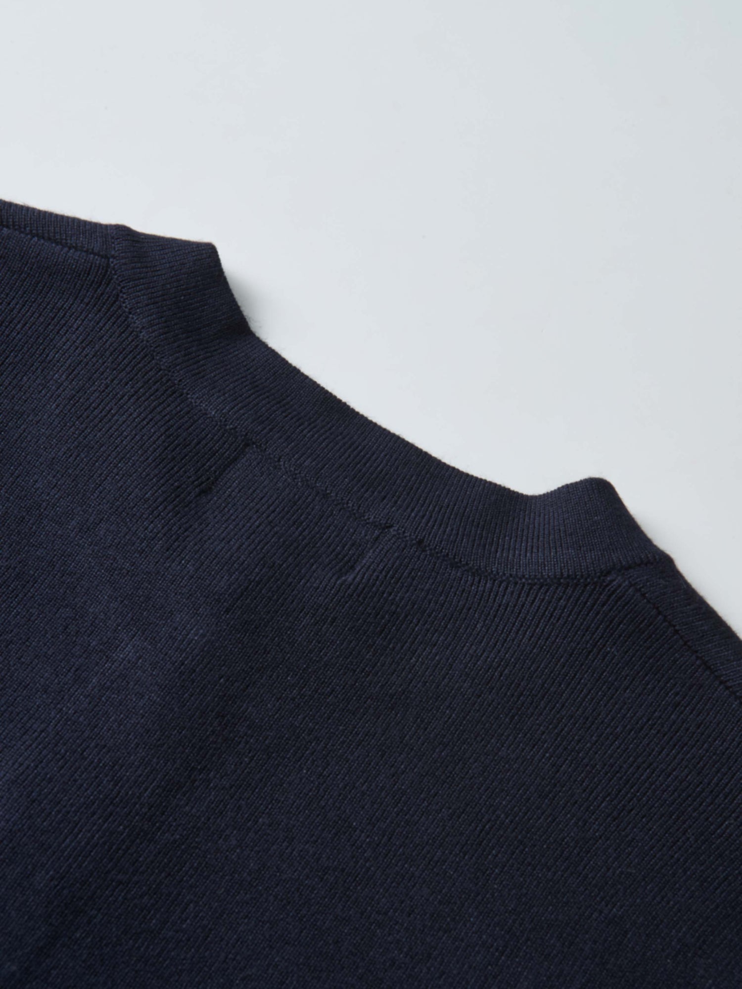 Basic Crew Knit Cardigan 20"- Navy