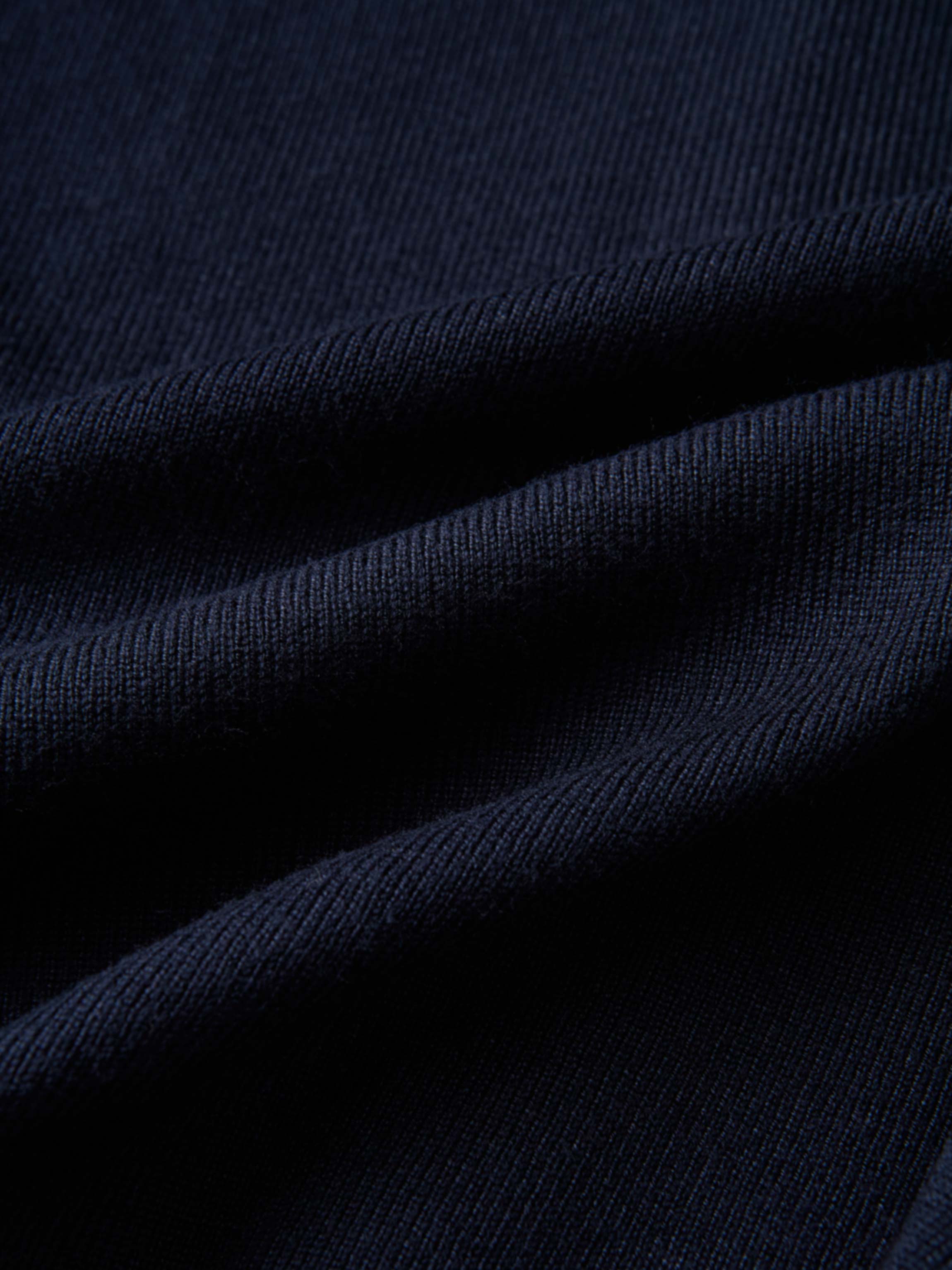 Basic Crew Knit Cardigan 20"- Navy