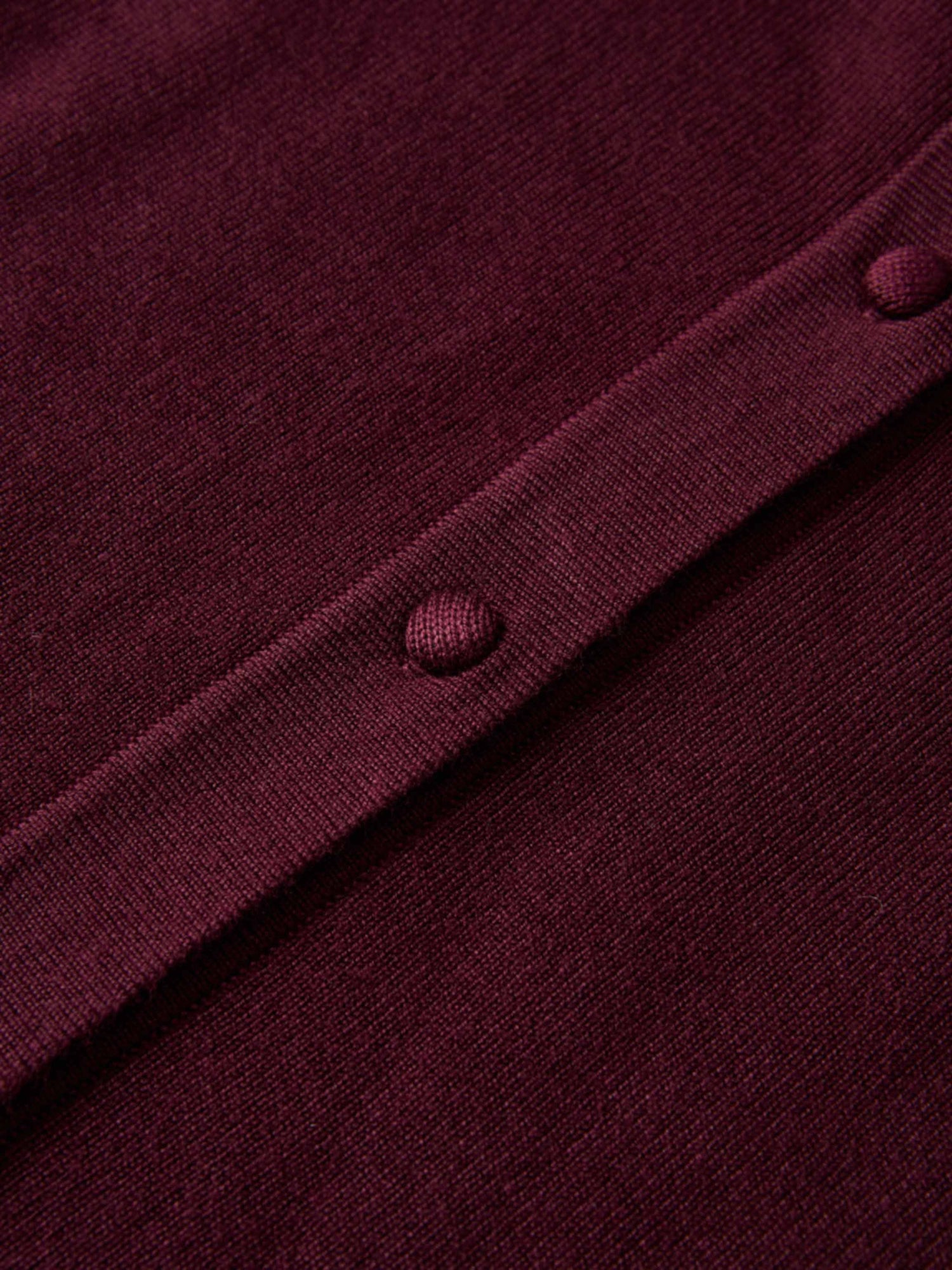 Basic Crew Knit Cardigan 20"- Burgundy