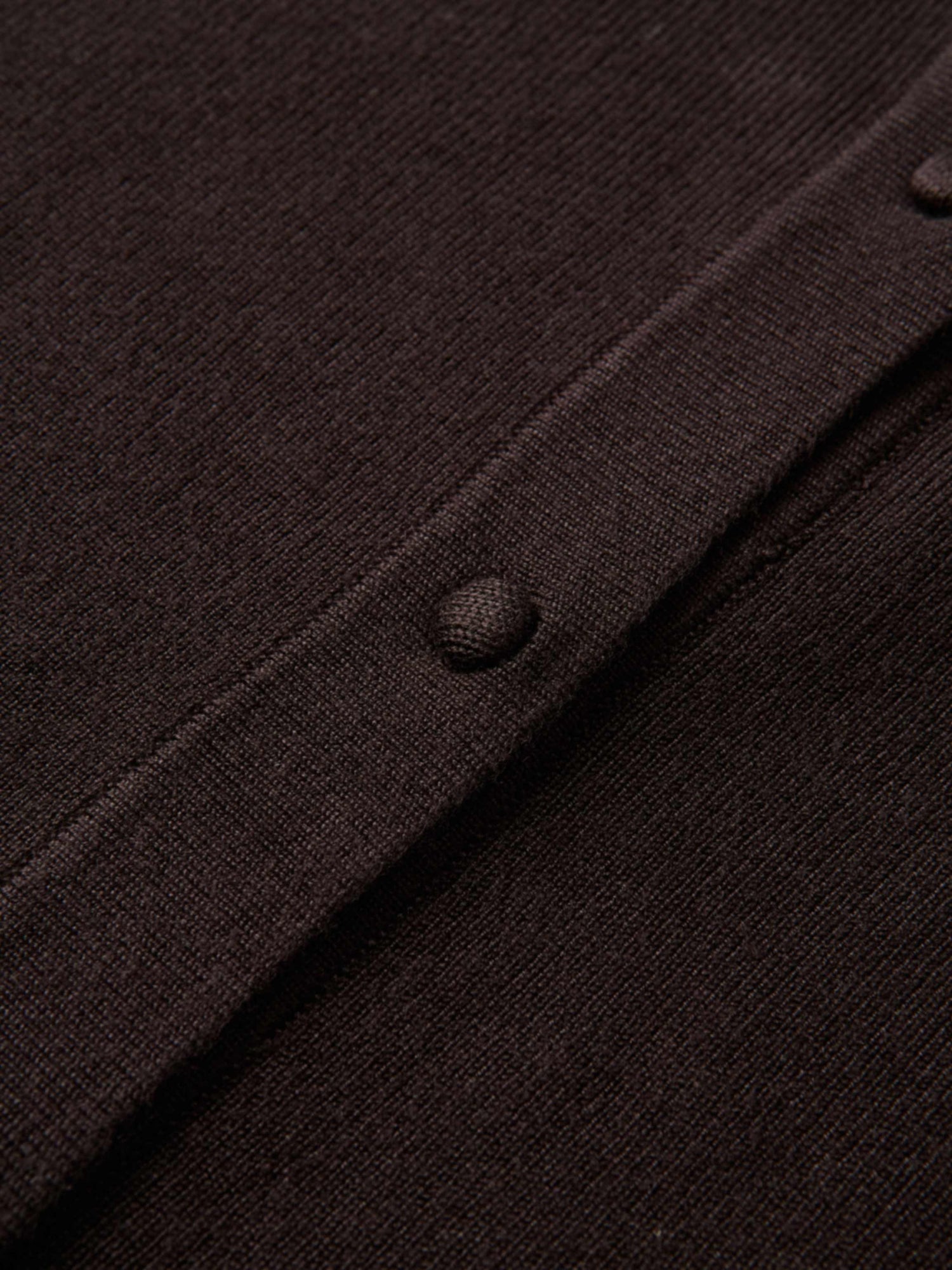 Basic Crew Knit Cardigan 20" - Brown
