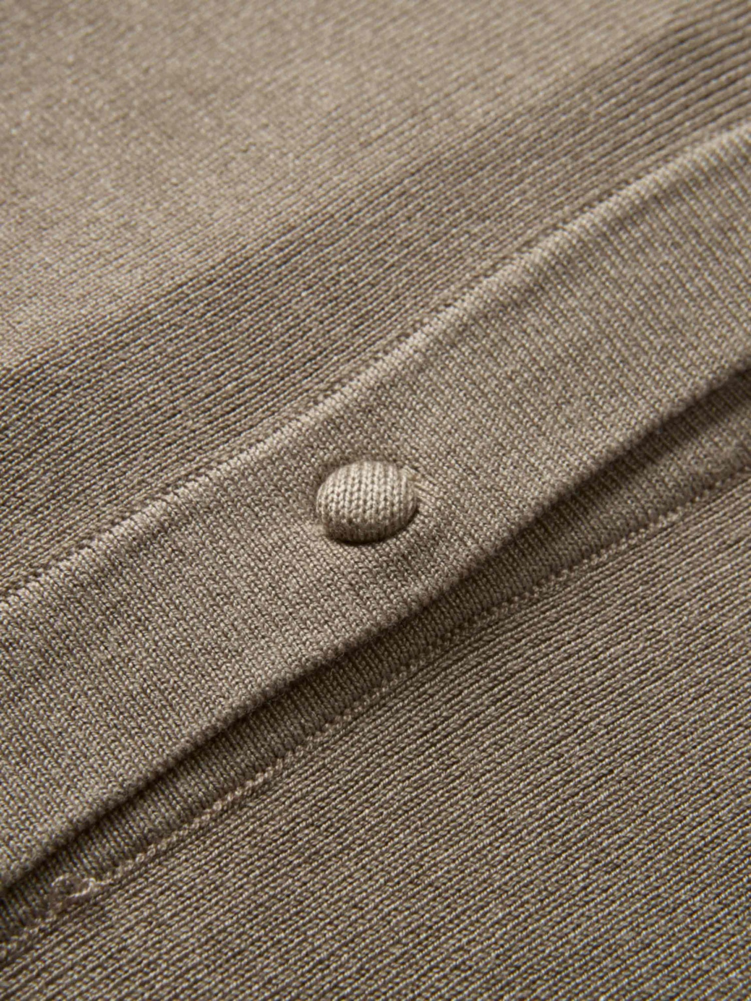 Basic Crew Knit Cardigan 20" - Warm Taupe