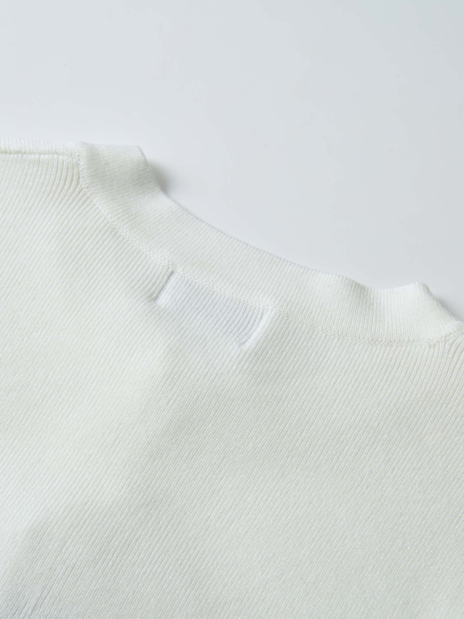 Basic Crew Knit Cardigan 20"- Cream