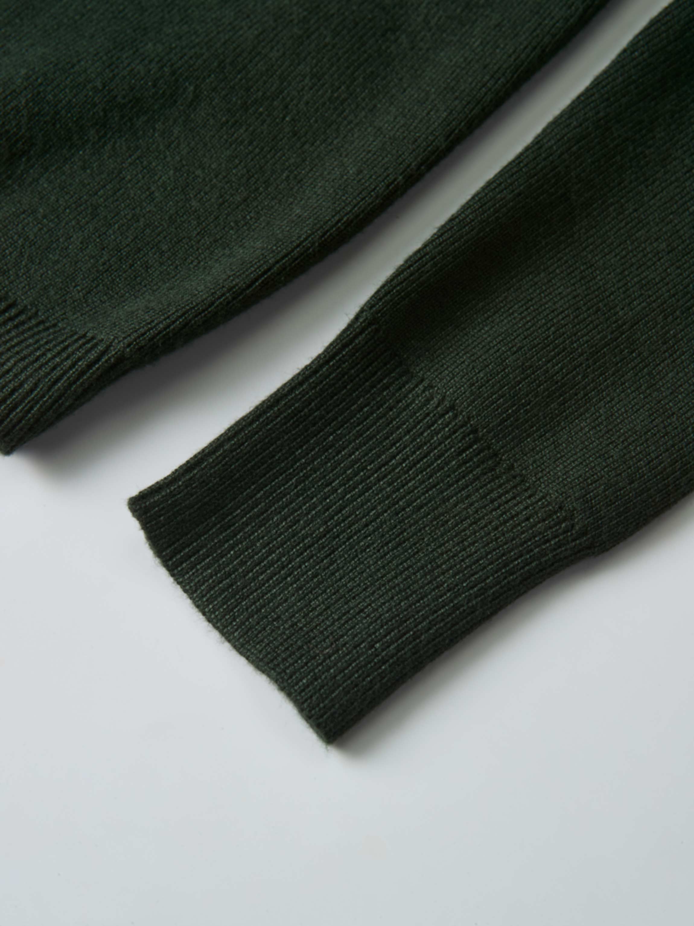 Basic Crew Knit Cardigan 20"- Green