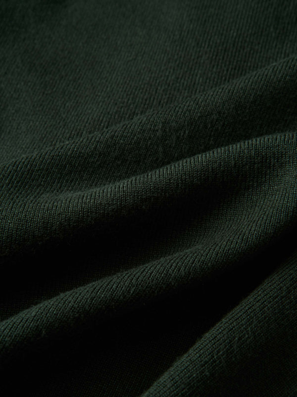 Basic Crew Knit Cardigan 20"- Green
