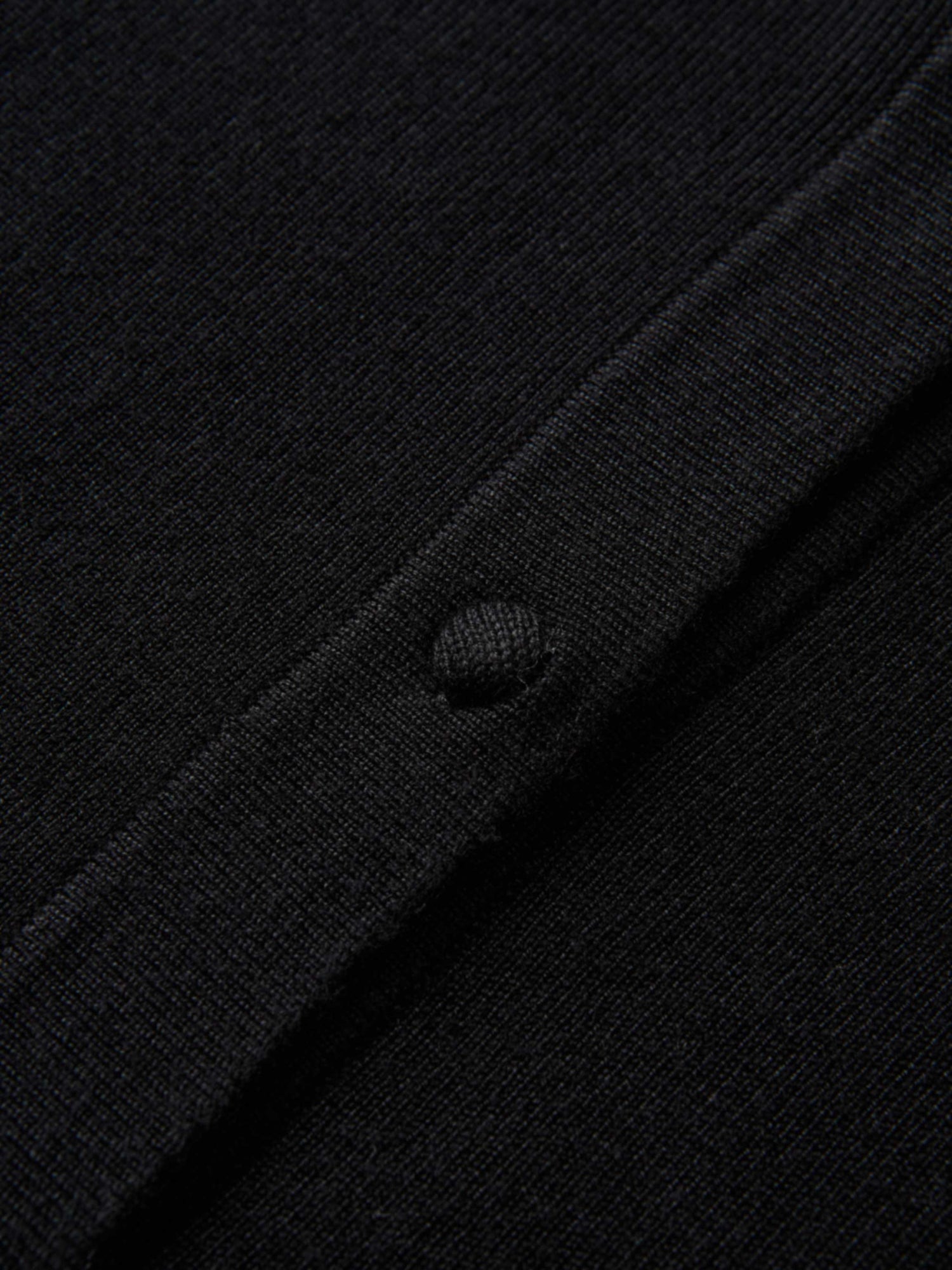 Basic Crew Knit Cardigan 20" - Black
