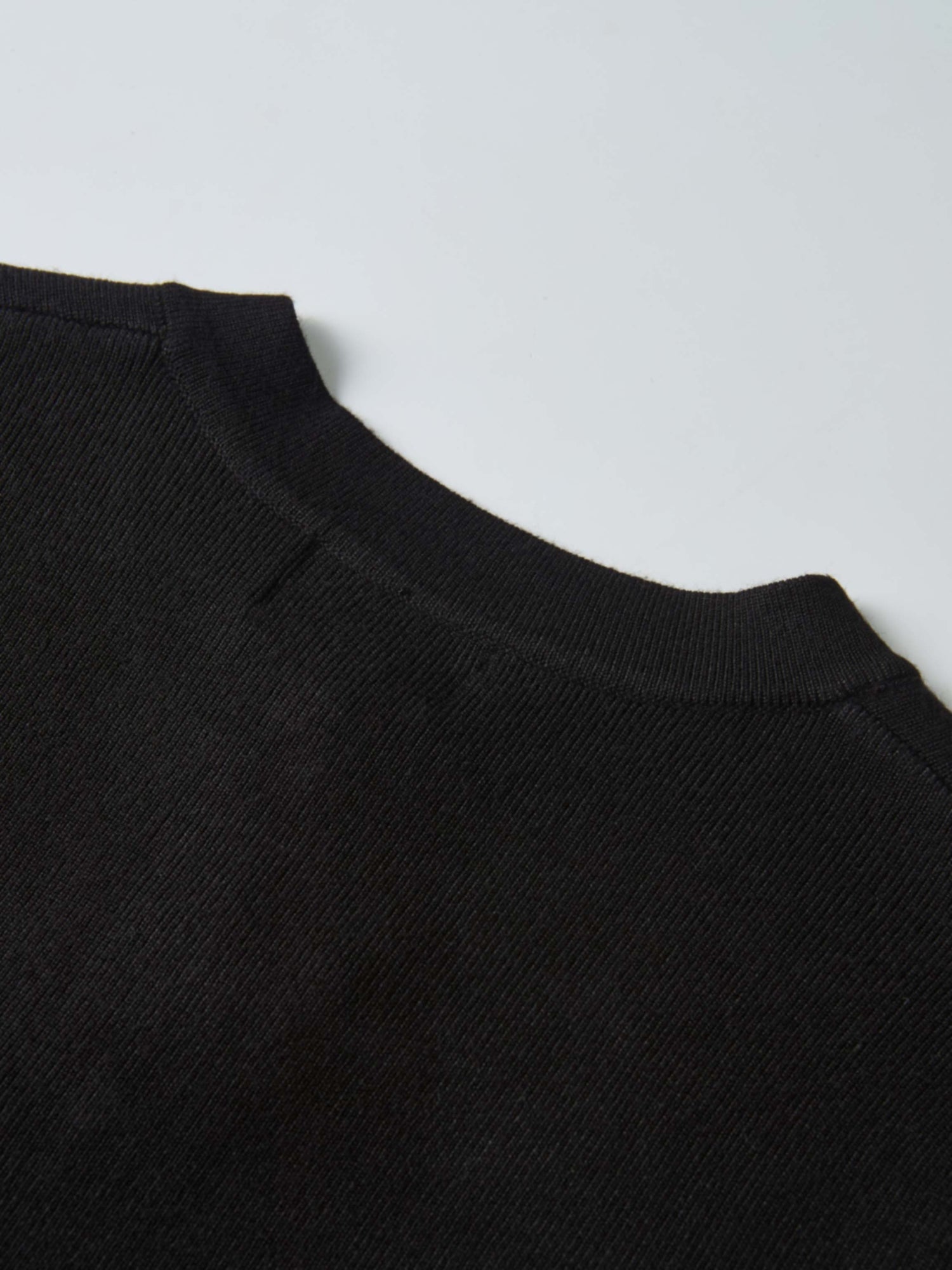 Basic Crew Knit Cardigan 20" - Black