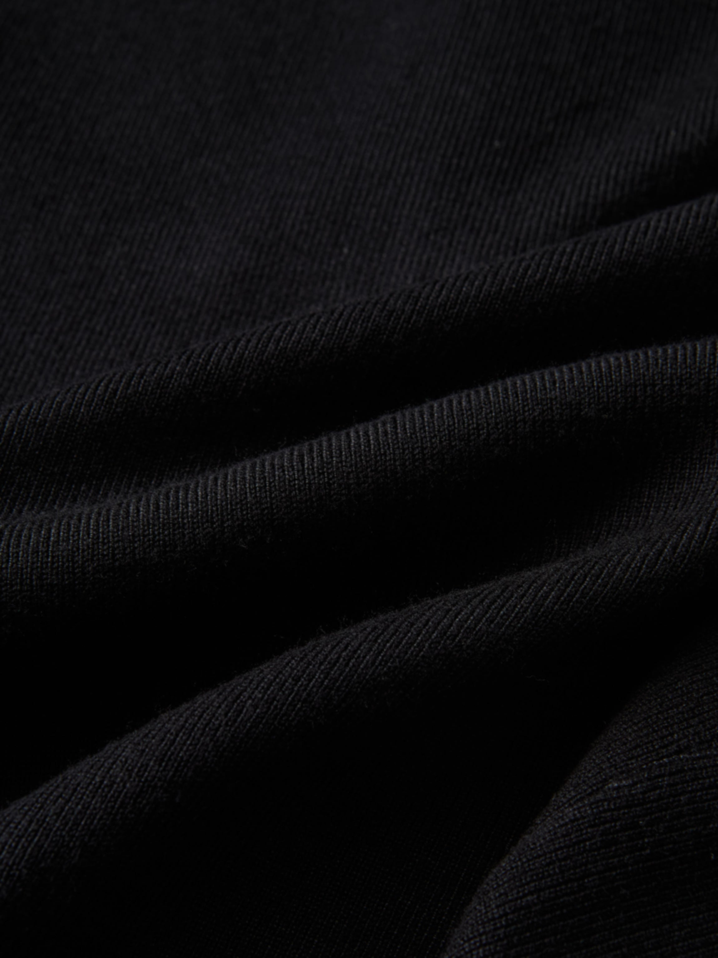 Basic Crew Knit Cardigan 20" - Black