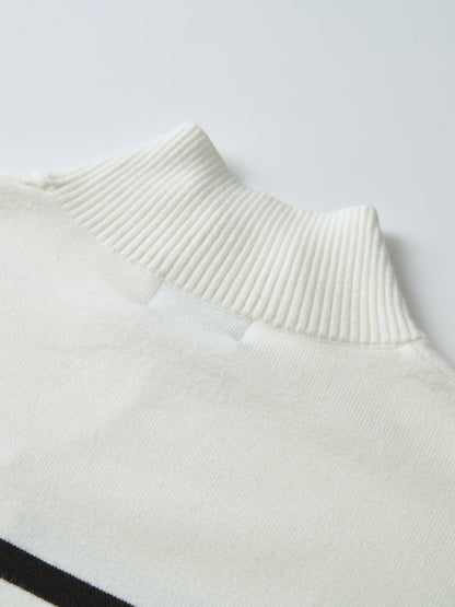 Nautical Stripe Sweater - White/Black