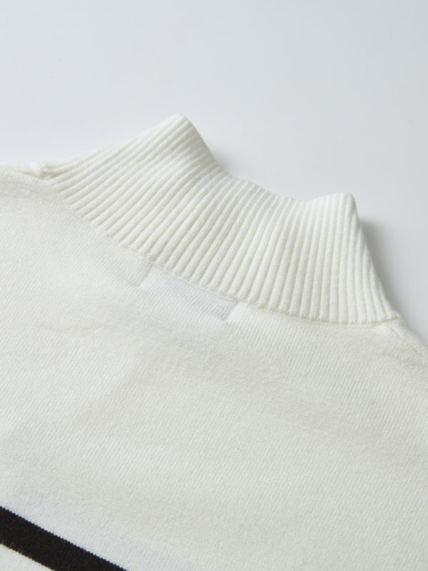 Nautical Stripe Sweater - White/Black