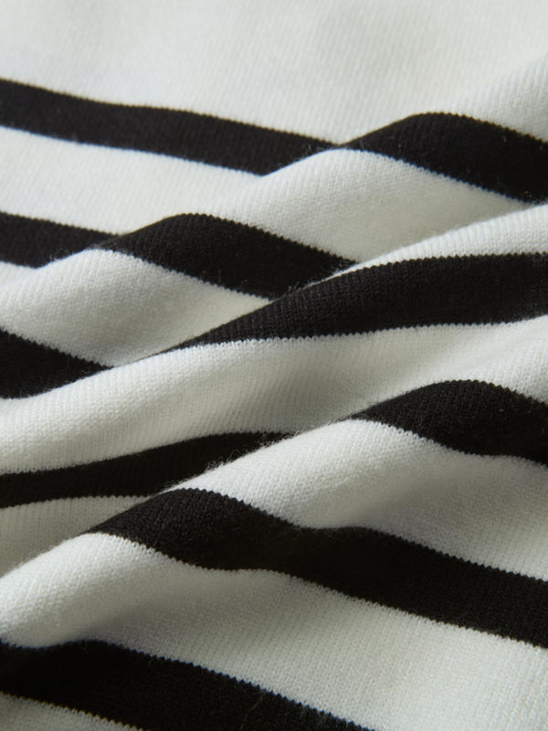Nautical Stripe Sweater - White/Black
