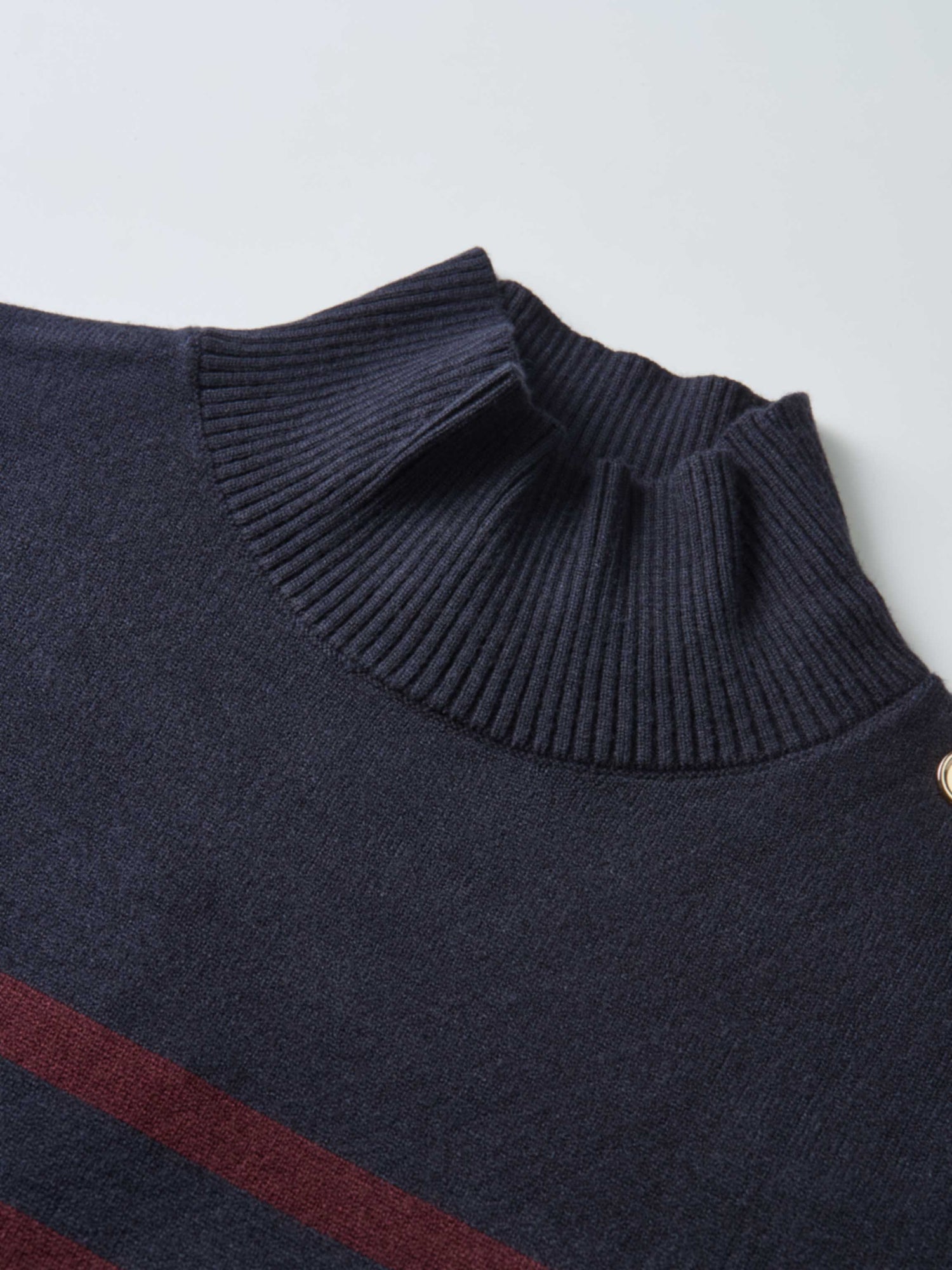 Nautical Stripe Sweater - Navy/Burgundy