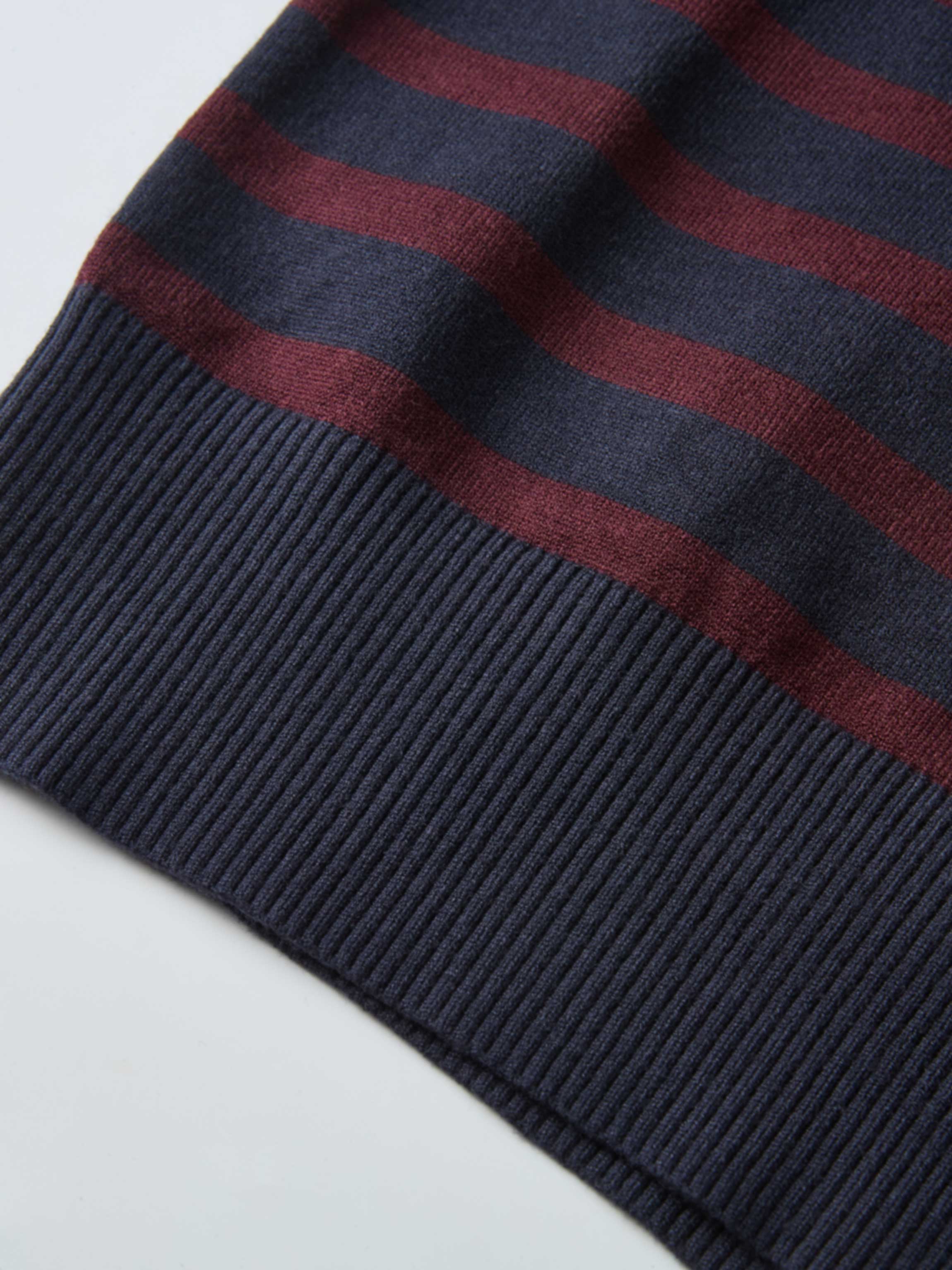 Nautical Stripe Sweater - Navy/Burgundy