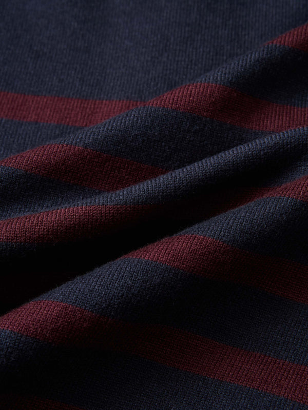 Nautical Stripe Sweater - Navy/Burgundy