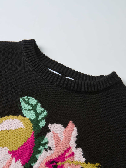 Motif Sweater - Center Floral