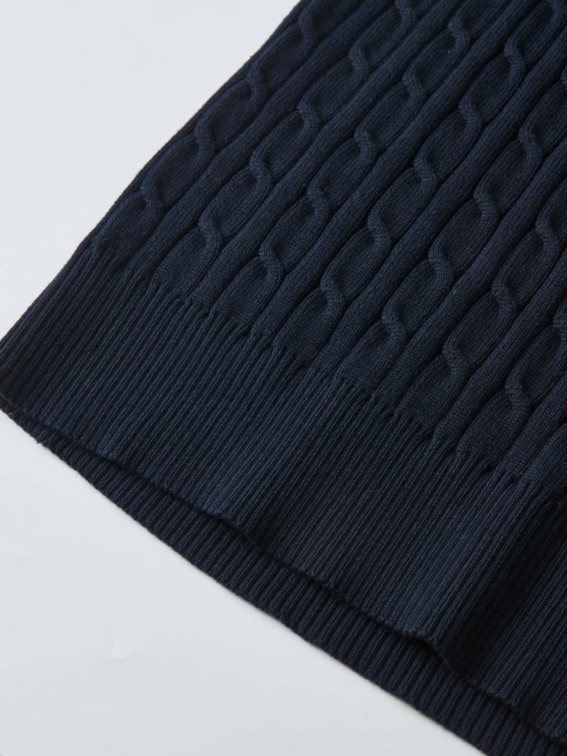 Cable Knit Sweater - Navy