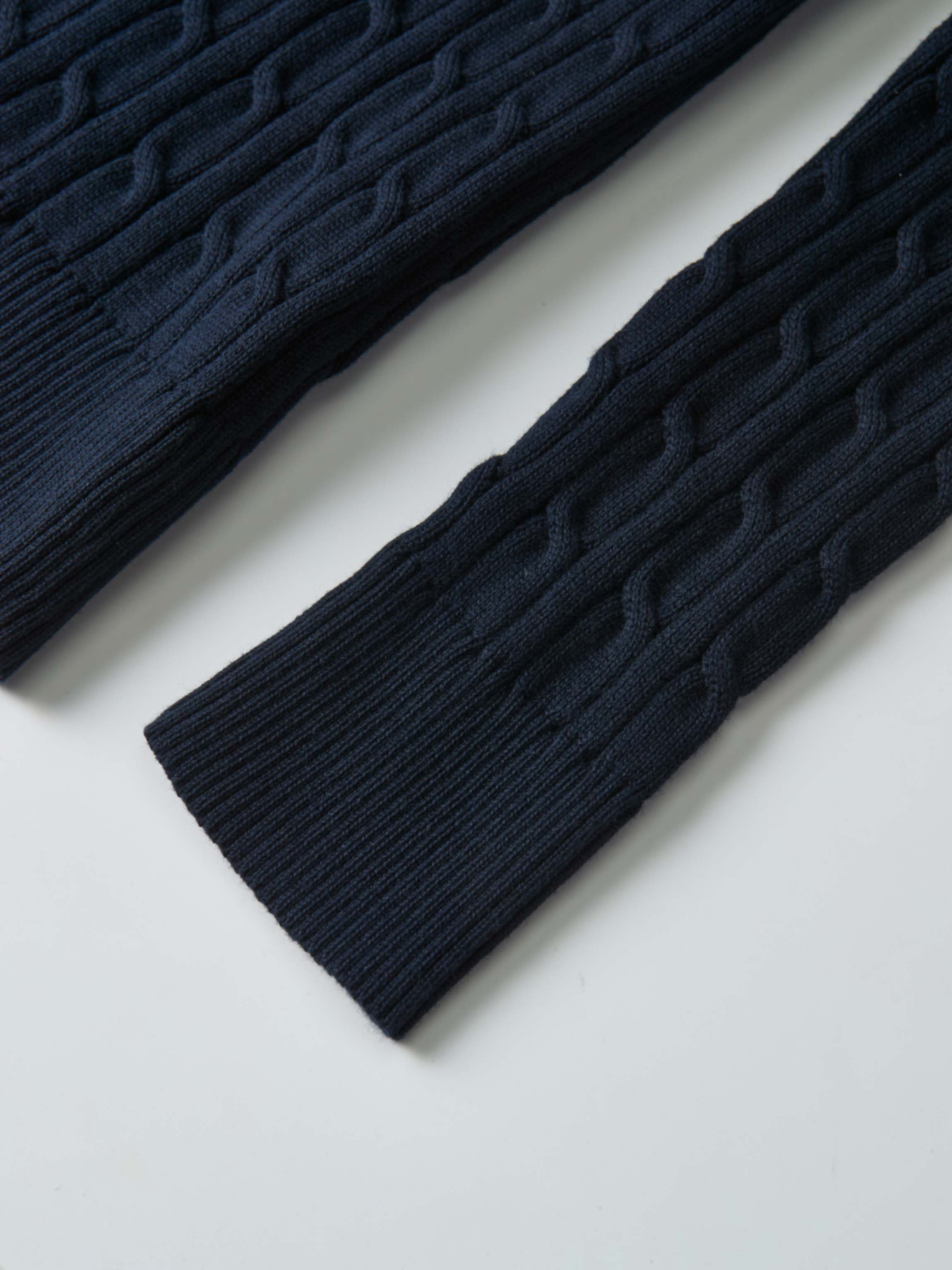 Cable Knit Sweater - Navy