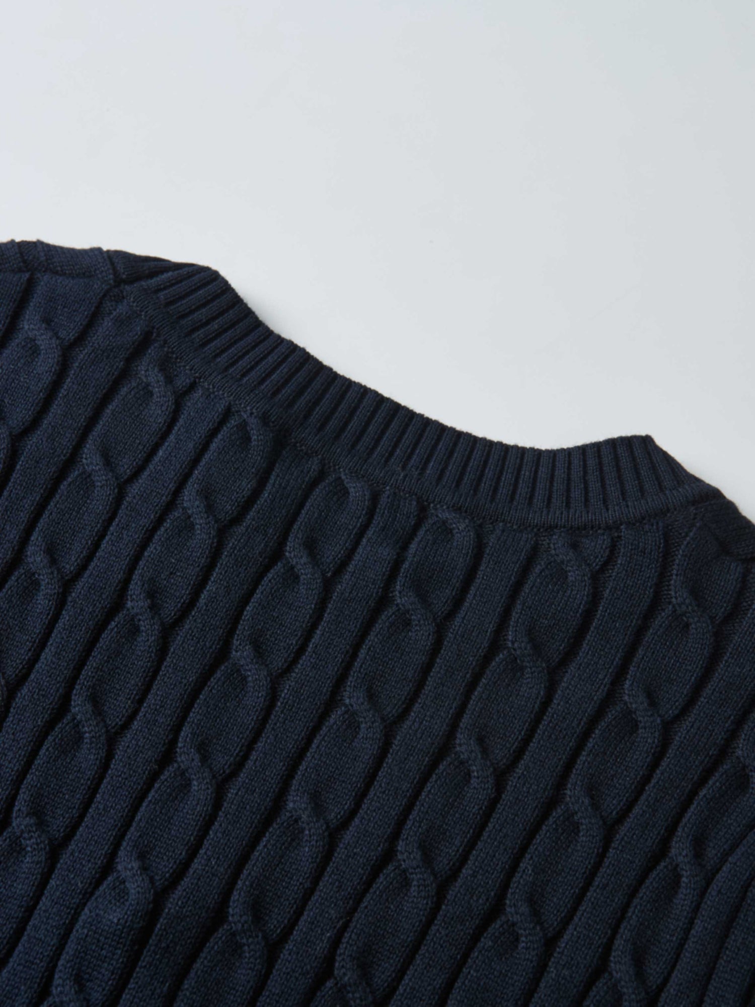 Cable Knit Sweater - Navy