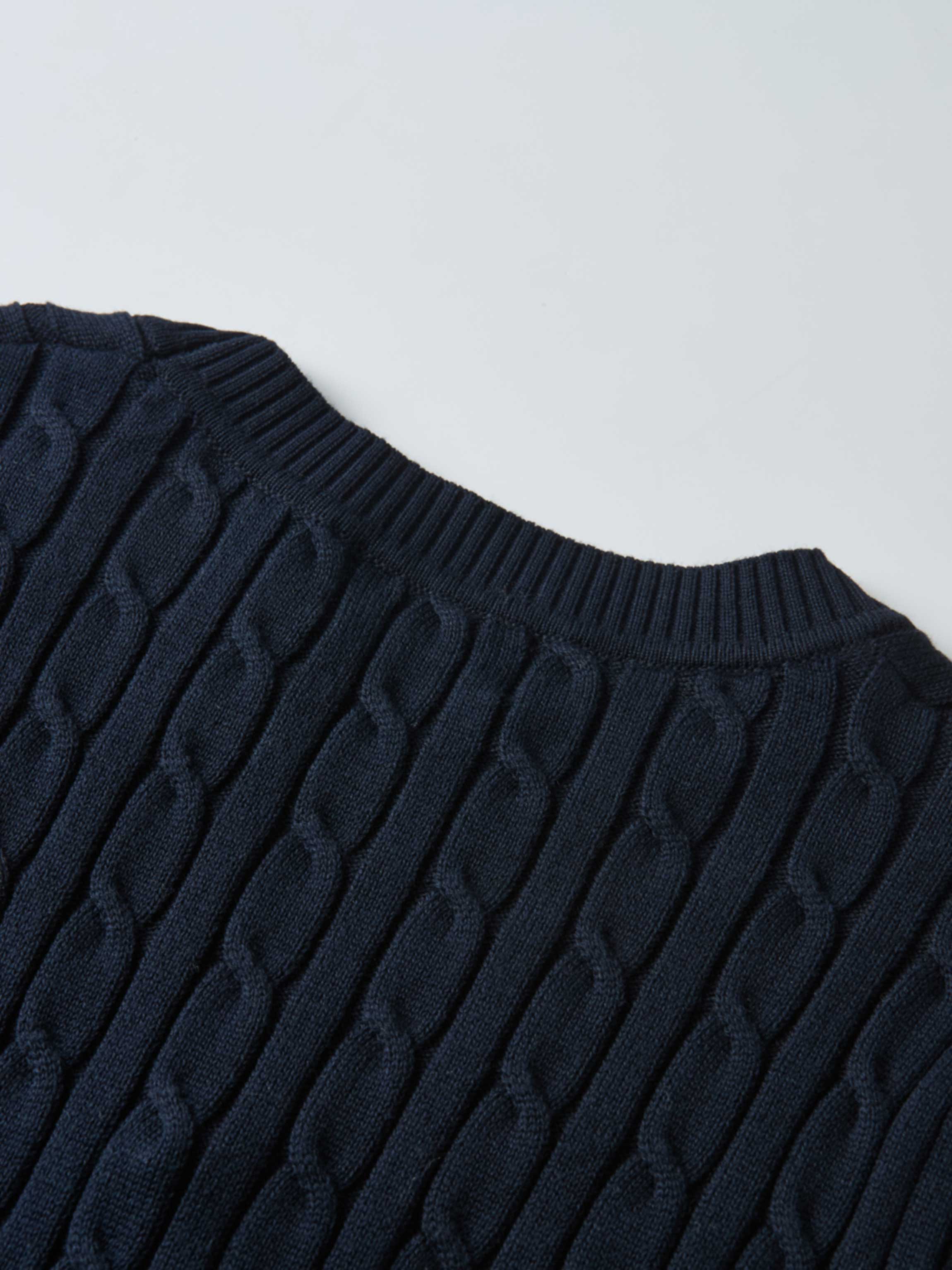 Cable Knit Sweater - Navy